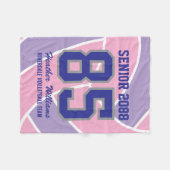 Senior Volleybalteam Aangepaste Naam Rugnummer Fleece Deken (Voorkant (Horizontaal))