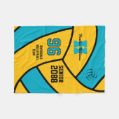 Senior Volleybalteam Geschenk Aangepaste Kleur Fleece Deken (Voorkant (Horizontaal))