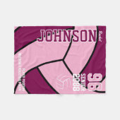 Senior Volleybalteam Geschenk Aangepaste Kleur  Fleece Deken (Voorkant (Horizontaal))