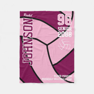 Senior Volleybalteam Geschenk Aangepaste Kleur  Fleece Deken