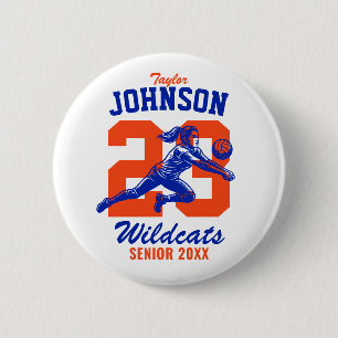 Senior Volleybalteam School Sport Meisje Speler Ronde Button 5,7 Cm