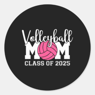 Senior Volleyll Mom CL van 2025 Afstuderen Afstude Ronde Sticker