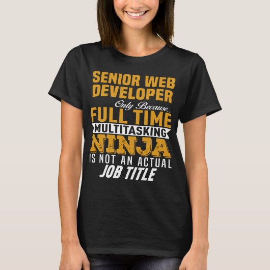 Senior Web Developer T-shirt (Voorkant)