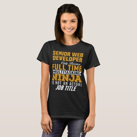 Senior Web Developer T-shirt (Voorkant volledig)
