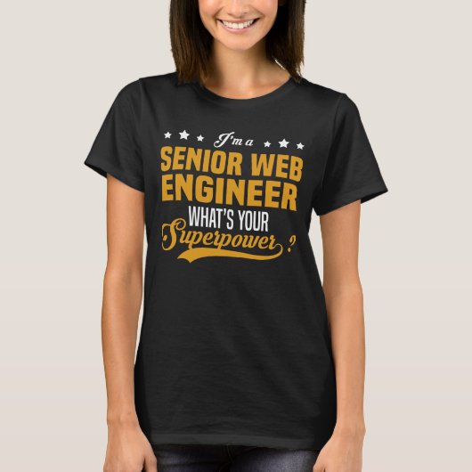 Senior Web Engineer T-shirt (Voorkant)