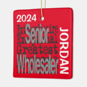 Senior Wholesaler Extraordinaire CUSTOM Keramisch Ornament (Links)