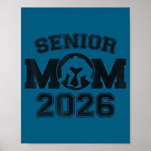 Senior worstelmoeder 2026 senior moeder klas van 2 poster (Voorkant)