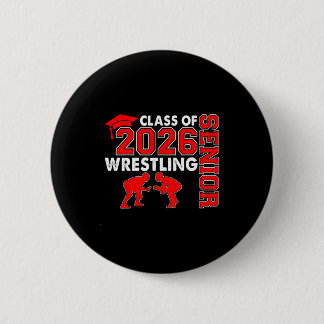 Senior worstelmoeder 2026 senior moeder klas van 2 ronde button 5,7 cm