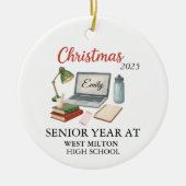 Senior Year Ornament, Custom Senior Glass Ornament (Voorkant)
