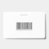 Senior zakenman | Streepjescode Badge (Achterkant)