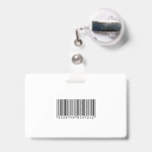 Senior zakenman | Streepjescode Badge (Achterkant met uittrekbare clip)