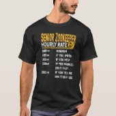Senior Zookeeper Hourly Rate Senior Zologist T-shirt (Voorkant)
