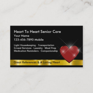 Senior zorgverlener Glitzy Bling Visitekaartjes