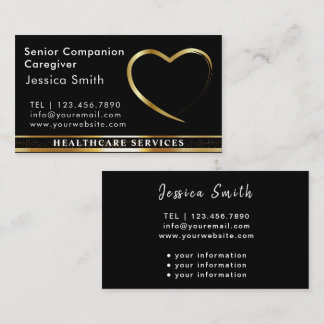 Senior zorgverlener Golden Heart Design Visitekaartje