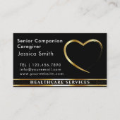 Senior zorgverlener Golden Heart Design Visitekaartje (Voorkant)