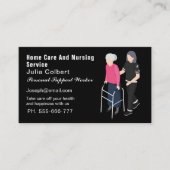 Senior zorgverlener Home Gezondheidszorg Visitekaa Visitekaartje (Voorkant)