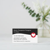 Senior zorgverlener Loving Heart Design Visitekaartje (Staand voorkant)