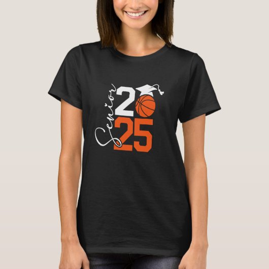Senioren 25 Afstuderen basketbalspeler Funny Clas T-shirt (Voorkant)
