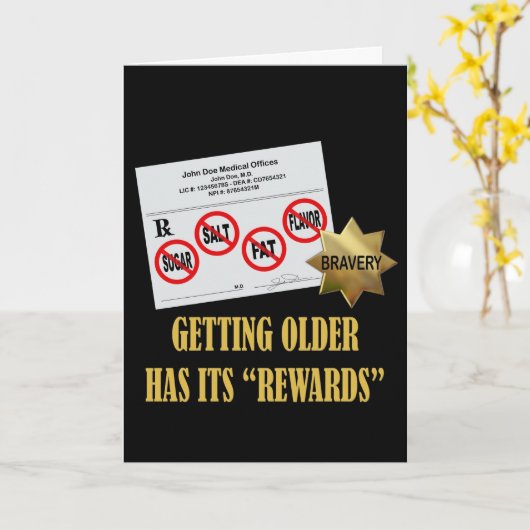 Senioren "beloningen" kaart (Gele Bloem)