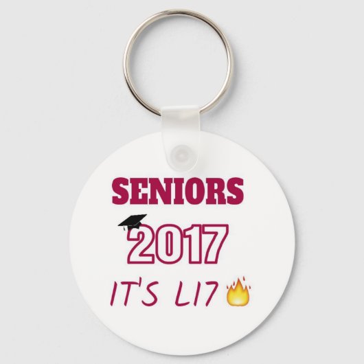 Senioren klasse 2017 - Het is Lit Sleutelhanger (Voorkant)