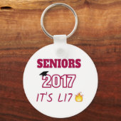 Senioren klasse 2017 - Het is Lit Sleutelhanger (Voorkant)