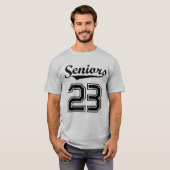 Senioren, klasse 2023 Unisex Sporty T-shirt (Voorkant volledig)