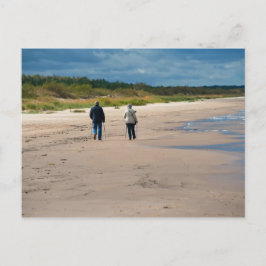 Senioren lopen briefkaart