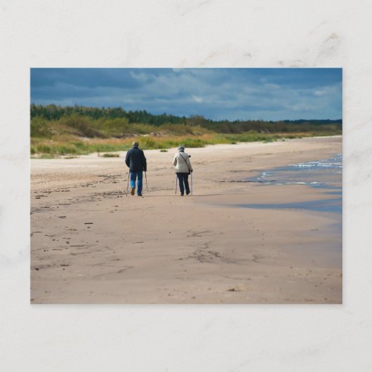 Senioren lopen briefkaart (Voorkant)