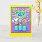 Senioren op een "What's the Ache" spel show. Kaart (Gele Bloem)