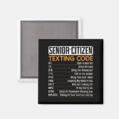 Senioren sms-code voor een opa of oma magneet (Voorkant / Achterkant)