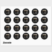 Senioren sms-code voor een opa of oma ronde sticker (Vel)
