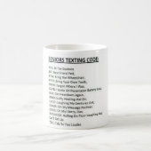 Senioren sms'en code grappig koffiemok (Center)
