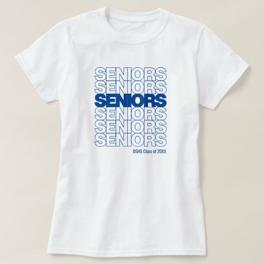 Senioren van Royal Blue Seniors T-shirt (Design voorkant)