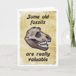 Senioren Verjaardag, T-Rex, wat oude fossielen, pl Kaart