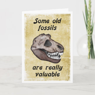 Senioren Verjaardag, T-Rex, wat oude fossielen, pl Kaart