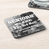 Senioren Wij zijn de derde rail Bier Onderzetter (Linkerzijde)