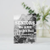 Senioren Wij zijn de derde rail Briefkaart (Staand voorkant)