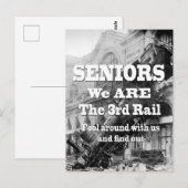 Senioren Wij zijn de derde rail Briefkaart (Voorkant / Achterkant)