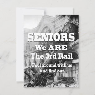 Senioren Wij zijn de derde rail Briefkaart