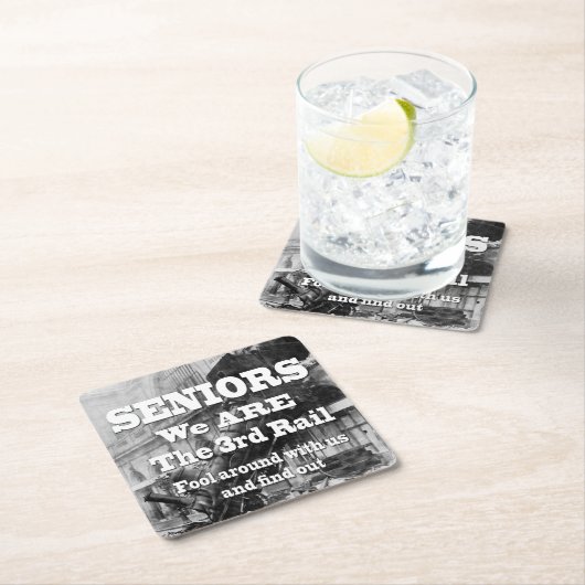 Senioren Wij zijn de derde rail Kartonnen Onderzetters (Insitu)