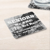 Senioren Wij zijn de derde rail Kartonnen Onderzetters (Schuin)