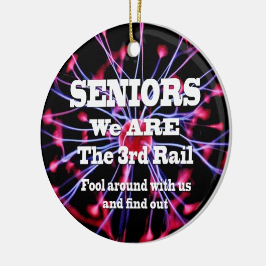 Senioren Wij zijn de derde rail Keramisch Ornament (Links)