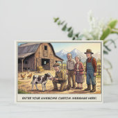 Seniorendag op de boerderij uitnodiging (Staand voorkant)