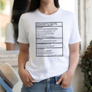 Senioritis feiten/Afsluiting van de middelbare sch T-shirt