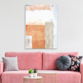 'Seniority' Grijs en Beige Abstracte kunst Canvas Afdruk (Insitu (Woonkamer))