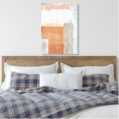 'Seniority' Grijs en Beige Abstracte kunst Canvas Afdruk (Insitu (Slaapkamer))