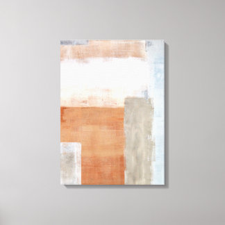 'Seniority' Grijs en Beige Abstracte kunst Canvas Afdruk