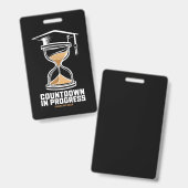 Seniorklas van 2025 Countdown naar afstudeercadeau Badge (Voor- en achterkant)