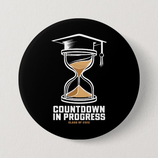 Seniorklas van 2025 Countdown naar afstudeercadeau Ronde Button 7,6 Cm (Voorkant)
