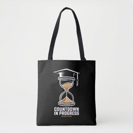Seniorklas van 2025 Countdown tot afstudeercadeau Tote Bag (Voorkant)